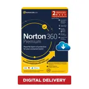 Norton 360 Premium [Digital Download] - 2 Devices - 1 Year Pre-Paid Subscription
