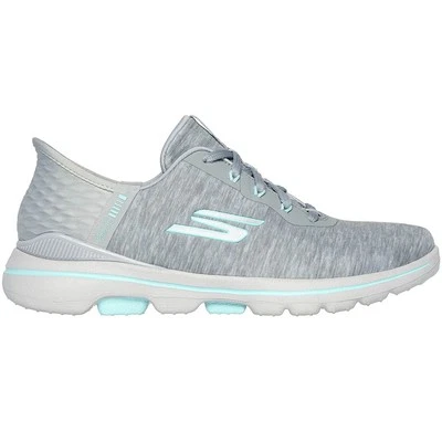 Skechers Women's GO GOLF Walk 5 Slip-ins Golf Shoes Grey/Aqua
