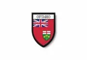 PATCH PATCHES EMBLEM IRON ON GLUE PRINT FLAG world crest canada ontario