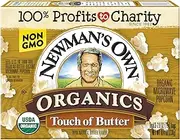 Newman's Own Organics Microwave Popcorn, Touch of Butter, 8.4oz (Pack of 12)