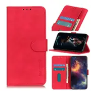 For iPhone 12 Pro Max Case, Retro Texture PU + TPU Folio PU Leather Case Wallet, Red