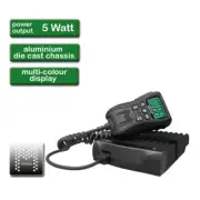 CRYSTAL M DB477D UHF Radio 80 Channel 5 Watt CB 477 Remote Mic Control Display
