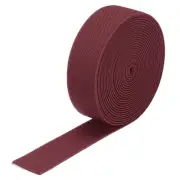 Twill Wide Elastic Band 1.2" Flat 4 Yard Wine Red for Sewing