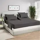 Top Split Cal King Sheet set For Sleep Number Bed 1800 Thread Count Deep Pocket