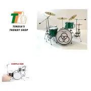John Bonham Zep Tribute Green Sparkle Ludwig Mini Drum Kit Model for Display ...