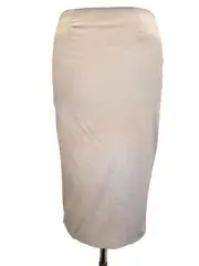 NWT Size 4 Asos Design Womens Beige Knee Length Fitted Pencil Skirt Smart Casual