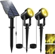 Outdoor Solar Lamp RGB Warm White Garden Landscape Decoration Wall Light IP65