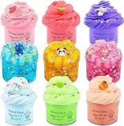 Slime Kit 9 Pack, with 3 Jelly Cube Crunchy Slime and 3 Cloud Slime and 3 Butter Slime, DIY Slime Kit, Soft and Non-Sticky for Girls Boys Party Gift, Cute Stress Kids Relief Toys, Classroom Gifts