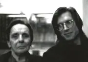 HERBERT HUNCKE & DON KENNISON, EDITOR SEPT 1989 BEAT WRITERS PHOTO POSTCARD #52