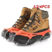 1/2/4PCS Winter 10 Teeth Crampon Mountaineering Snow Antiskid Crampon Shoe Cover