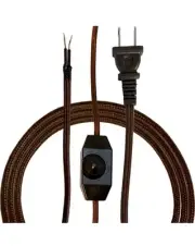 Royal Designs, Inc. Lamp Cord Molded Plug with Dimmer Switch, Stripped Ends...