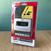 RCA RP3504 Cassette Recorder Mic & Power Adapter Factory Sealed +2 NEW CASSETTES