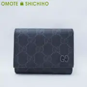 Gucci Tri-Fold Wallet Gg Supreme Black Green Khaki 769225 With Details N Rank