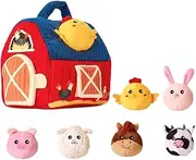 Perfeclan Plush Farm Animals,Baby Toys for Toddlers,Gifts Big Barn Toy Cuddly Sensory Toys Educational Learning Toys for Preschool Kids