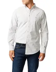 [Rodd & Gunn] Gunn Check Oxford 5 Long Sleeve Sports Fit Shirt in Pebble