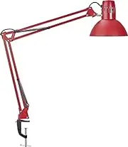 Maul MAULstudy Desk Lamp | Design Clamp Light with Articulated Arm | Metal | Adjustable Office Lamp | Exclusive Bulb | Red