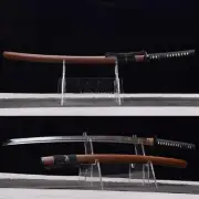 Japanese Katana Folded Steel Clay Tempered Rosewood Sheath Sword Full Tang Sharp