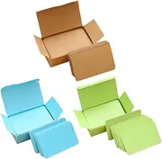 STOBOK 3 Pcs DIY Paper Study Cards Memo Scratch Cards with Rounded Corners for Birthday Business Memo