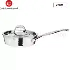 Stern Stainless Steel 22CM Saute Fry Pan Tri-ply Pan w/Lid Induction Cookware