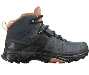 特價 Salomon X ULTRA 4 Mid 女款中筒Gore-tex防水登山鞋 L41295600 烏木黑/棕/粉