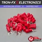 10/20/50Pcs SV3.5-5 RED Fork Spade 14-12AWG Wire Crimp Terminals