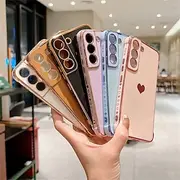 Phone Case For Samsung Galaxy S24 S23 S22 S21 Plus Ultra S25 Ultra Classic Series Plating Full Body Protective Dustproof Solid Colored TPU