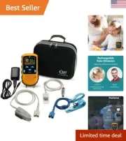 Rechargeable Pulse Oximeter for Infant & Adult Monitoring - Carry Case Included