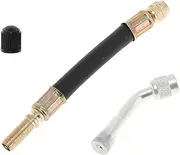 X AUTOHAUX 1set 135 Degree Copper Tire Valve Extension with Durable Plastic 125mm Tyre Valve Stem Extender for Car Motorcycle RV Truck Bike