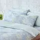【伊德生活】埃及棉床包枕套組 變形蟲藍 特大(埃及棉、床包、枕套)