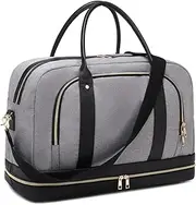 [JIANYA] Weekend Overnight Bag for Women Ladies Travel bag Leather Mens Duffle Tote Bag Carry On Luggage