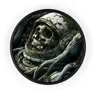 Home Decor Wall Clock Decayed Astronaut Tattered Suit Roots