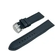MVBVTKTAER 5 Pieces of Light Brown Retro Strap Strap PU Leather Strap Stainless Steel Buckle Clasp Watch Accessories Watch Strap(Black,24mm)