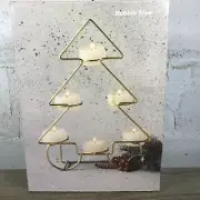VTG Gold Wire Christmas Holiday BUBBLE TREE - Design Ideas 6 White Frost Votives