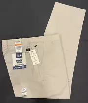 Mens Dockers Straight Workday Khaki Stretch Pants 38X32 Lightweight Ivory
