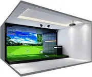 Golf Simulator Enclosure With Impact Display Projection Screen, Use With All Golf Launch Simulators And Monitors,Thickened, Durable, Cushioned, Muffling, Display Projector Screen For Golf T(Size:3*3m)