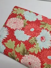 Bonnie & Camille Fabric Bliss Large Floral Red Polka Dots Moda Sew FAT QUARTER