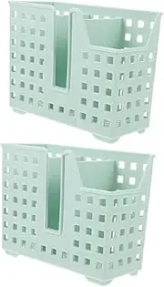 PRETYZOOM Multifunctional Dishwasher Utensil Basket 2pcs Draining Rack Chopstick Holder Universal Drainer for Small Items Wall Mount or Countertop