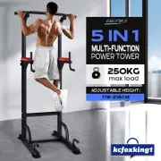 Genki Power Tower Pullup ChinUp Bar Dip Station Push Up Weight Bench Knee Raise
