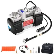 Portable 12V Air Compressor Pump Digital Display Tire Inflator with LED Flash...