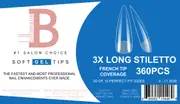 Billionaire Soft Gel Tips Box Nail False Fake 3X Extra Long Stiletto - 550pcs