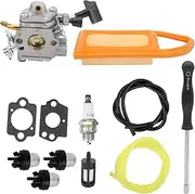 Carburetor Carb Kit Air Flue Filter Oil Tube Fit for Stihl BR500 BR550 BR600 Backpack Leaf Blower,Material Aluminum Alloy