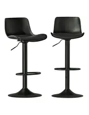 [Artiss] Fynn Bar Stools x2 in Black