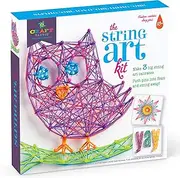 Craft-tastic – String Art Kit – Craft Kit Makes 3 Large String Art Canvases – Owl Edition