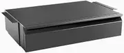 Desky Under Desk Drawer – No Book Gap – Compact Slide-Out Storage Drawer with Lock & Soft-Close Slides – Minimalist Under Desk Organizer for Office & Home – Matte Black