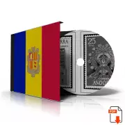 ANDORRA [FR. + SP.] 1875-2020 STAMP ALBUM PAGES (166 PDF b&w illustrated pages)
