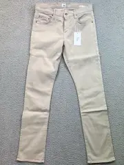 Edwin Jeans Mens 31x33 Jace Straight Oyster Tan Denim NEW