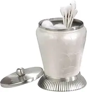 nu steel Cotton Swab/Container, Satin Nickel