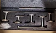rainlex 4-Piece Bath Hardware Set with 2 Robe Hooks, Towel Bar & Tissue Holder