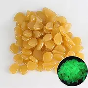 500 Pcs Glowing Rocks, Glow in The Dark Rocks for Outdoor Decor Garden Lawn Yard, Aquarium,Indoor Outdoor Decor for Garden Walkway Fish Tank Aquarium Vase Filler (Color : Orange 1)