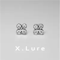 在飛比找蝦皮商城優惠-【X.LURE】14K 幸運LV耳針鑽石耳環 鑽耳環 真金 